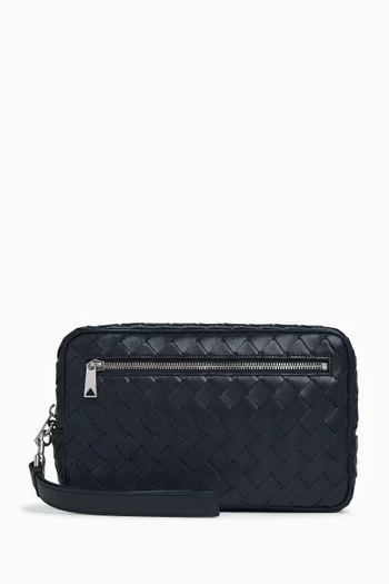Zip Pouch in Intrecciato Calfskin