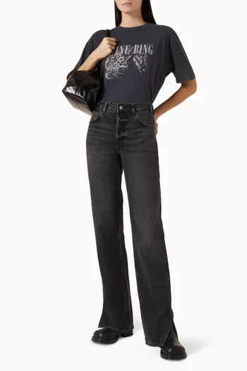 Leopard-print T-shirt in Cotton