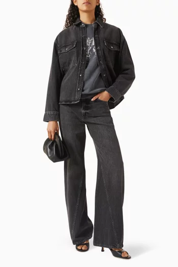 Brie Wide-leg Jeans in Denim