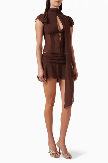 بلوزة آرا بوشاح شيفون