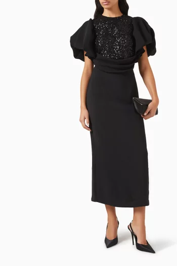 فستان مطرز بالترتر