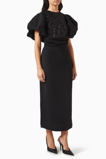 فستان مطرز بالترتر