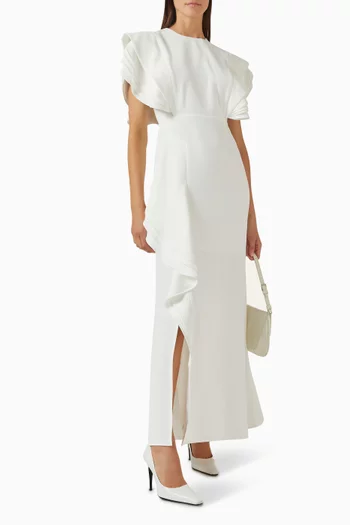 Ruffle Slit Dress