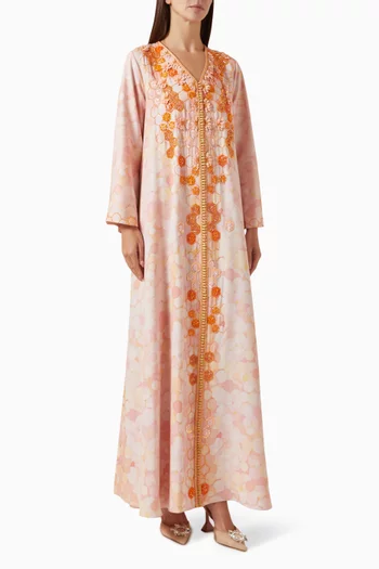 Bead-embellished Dress in Crepe