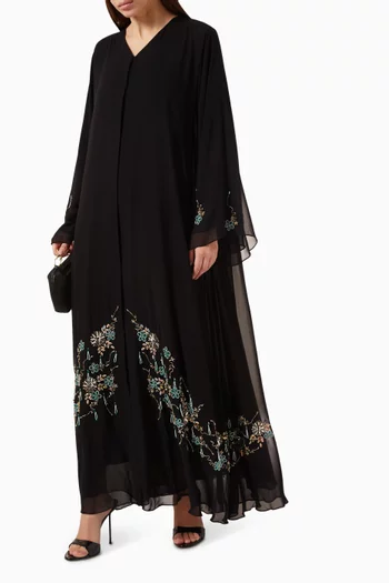 عباية مطرزة بالخرز شيفون