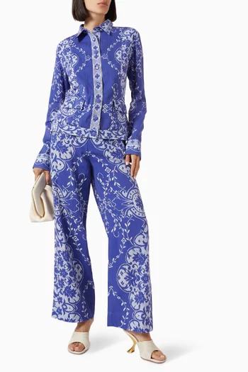 جاكيت ليلى بنقشة دانتيل قطن