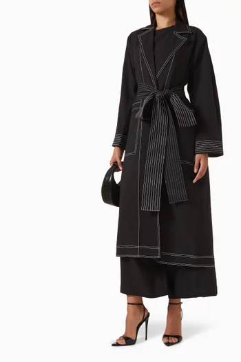 4-piece Belted Jacket Set in Cotton