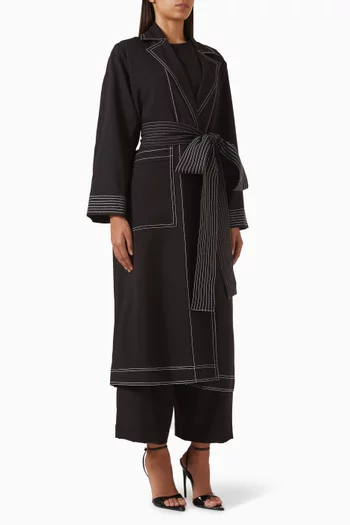 4-piece Belted Jacket Set in Cotton