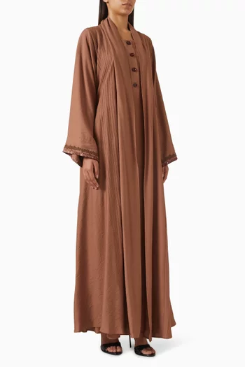 3-piece Abaya Set in Linen