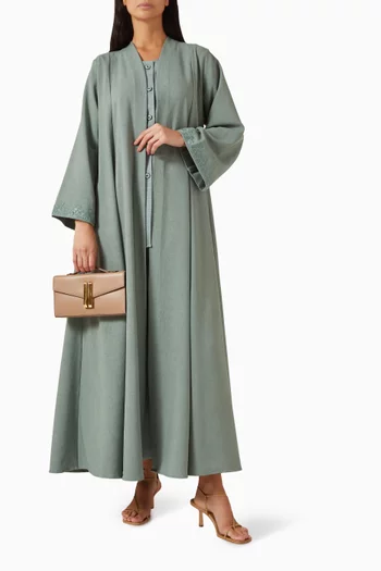 4-piece Abaya Set in Linen