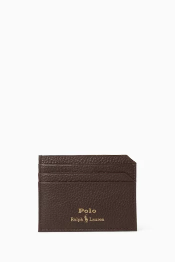 حافظة بطاقات بشعار الماركة جلد حبيبي