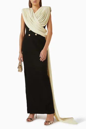 Panton Draped Maxi Dress
