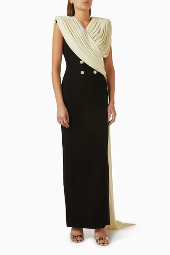 Panton Draped Maxi Dress