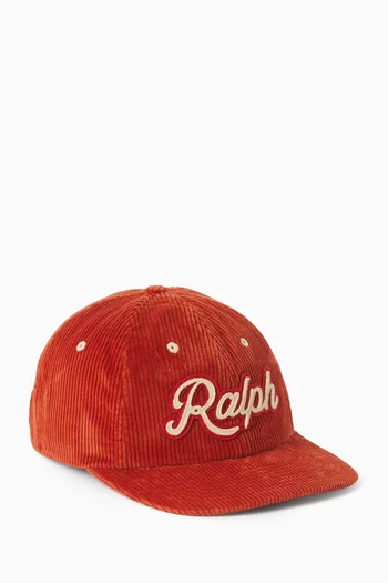 The Ralph Logo Ball Cap in Corduroy