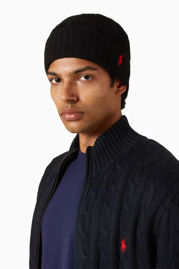 Pony Beanie in Wool-blend