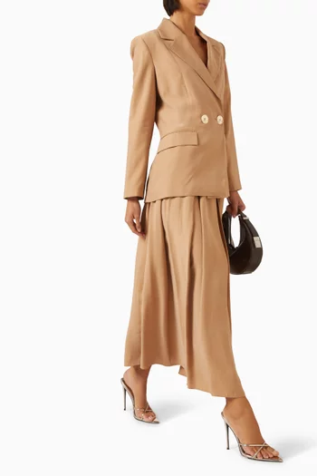 Belted Maxi Skirt in Modal