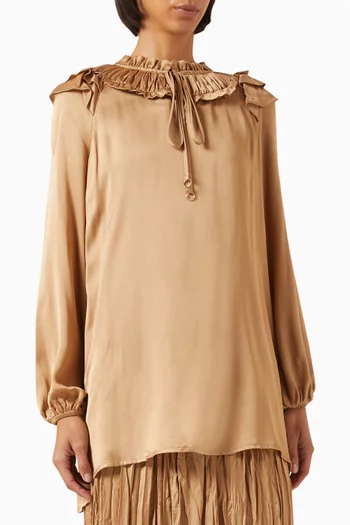 Ruffle Top in Viscose-blend