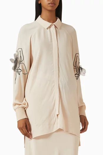 Embroidered Top in Viscose