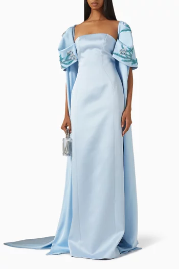 فستان بقصة مستقيمة ستان وتفتا وميكادو