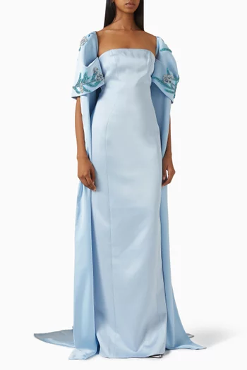 فستان بقصة مستقيمة ستان وتفتا وميكادو