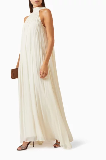 فستان روزاليا طويل بطيّات