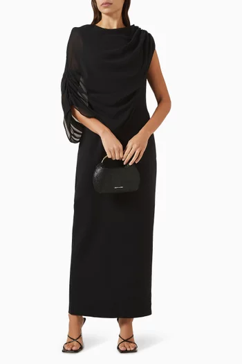 فستان طويل بدرابيه