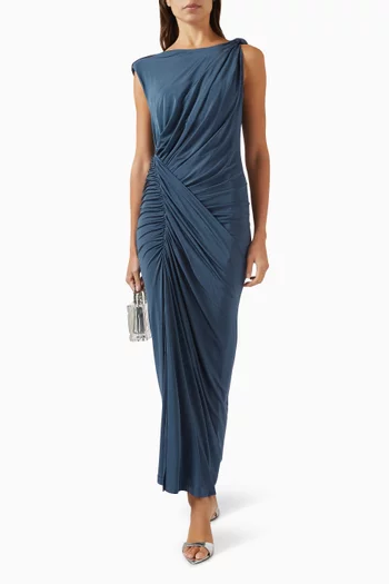 فستان طويل بدرابيه