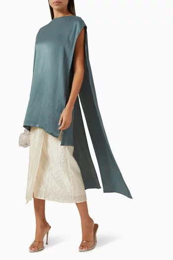 Sash-detail Top in Rayon