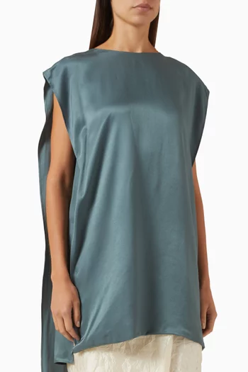 Sash-detail Top in Rayon