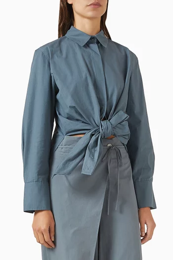 قميص بأزرار قطن