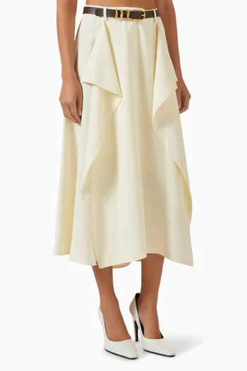 Belted Drape Skirt