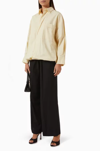 قميص بأزرار قطن