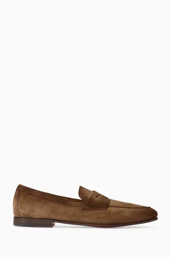 Carlo Penny Loafers in Suede