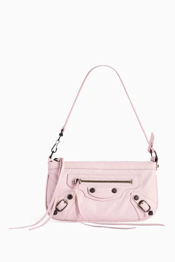 Le City Pouch on Strap in Arena Lambskin