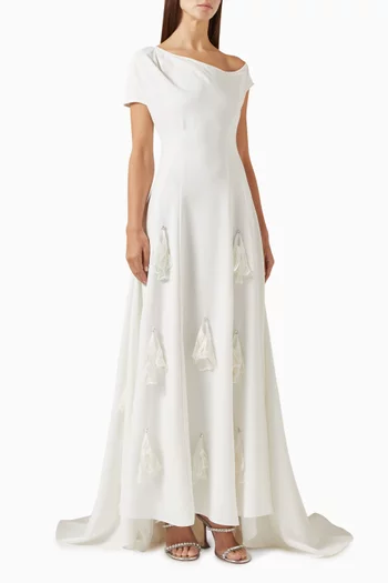 3D Floral Motif Gown