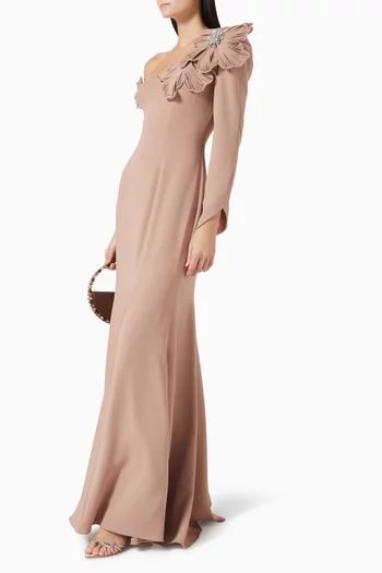 3D Floral-applique Dress