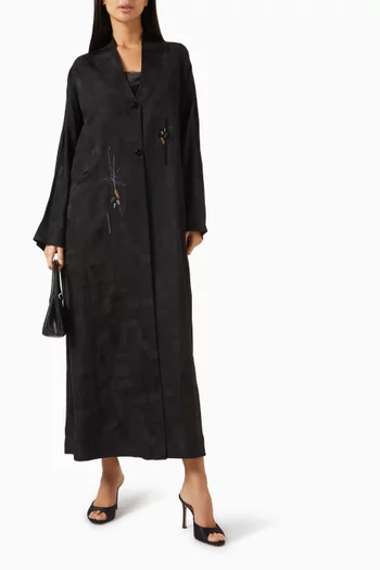 Hand-embroidered Abaya in Cotton