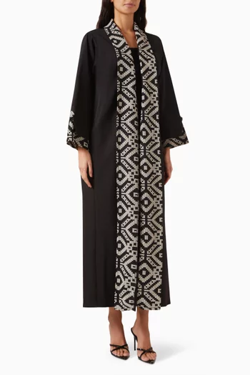 Embroidered-trim Abaya