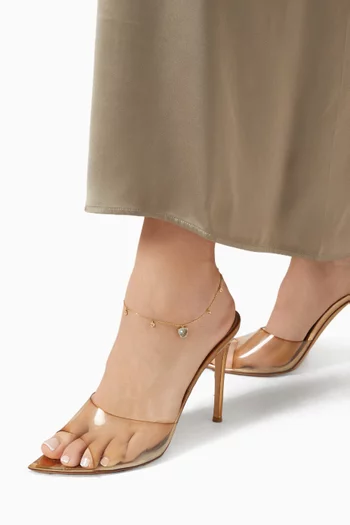 خلخال مرصع بتوباز وماس ذهب عيار 18