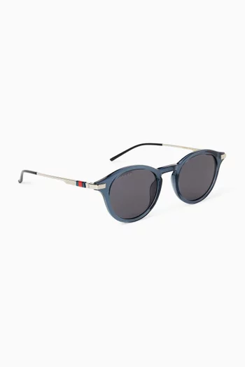 D-Frame Sunglasses in Acetate & Metal