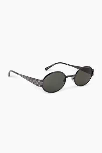 Guccissima Oval Sunglasses in Metal