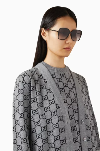 نظارة شمسية كبيرة بإطار خفيف أسيتات