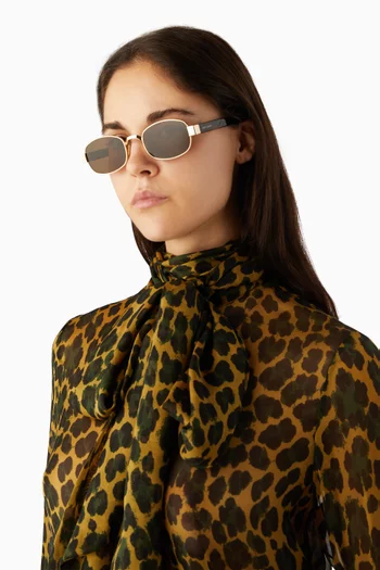 نظارة شمسية اس ال 706 بإطار دائري معدن