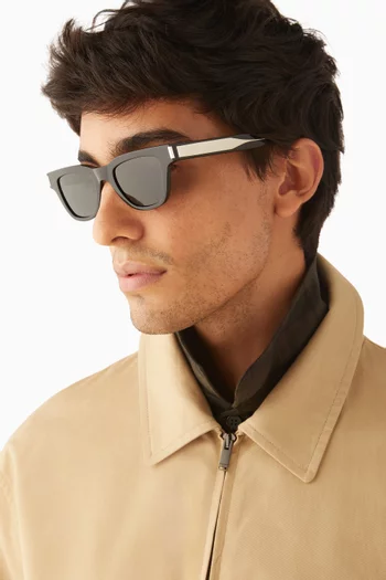 Naked Wirecore Arrow Square Sunglasses in Acetate