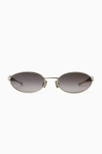 Sardine Oval Sunglasses in Metal