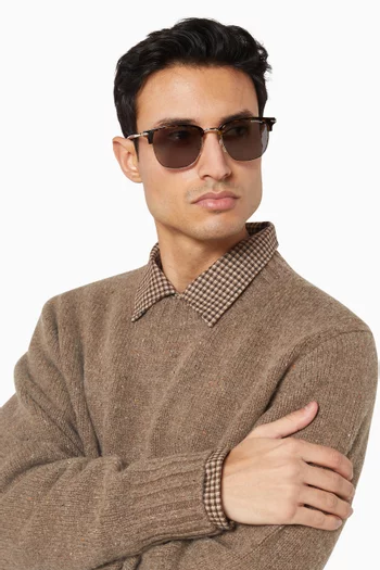 D-frame Sunglasses in Acetate & Metal