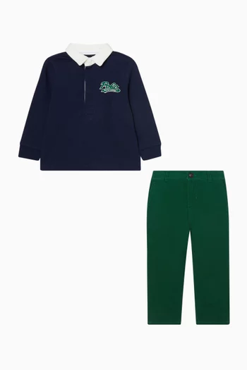 Rugby Polo Shirt & Pants Set