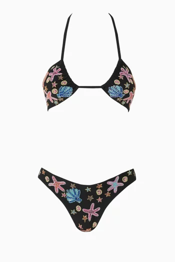 Marissa Hand Embroidered Luxe Bikini Set