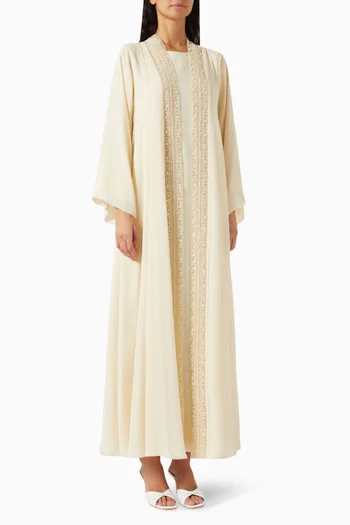Embroidered 3-piece Abaya Set