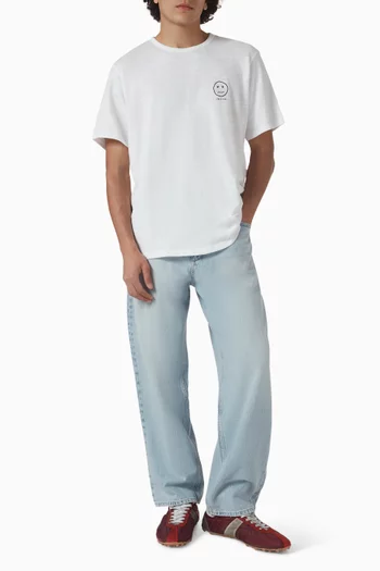 Sour-face Embroidery T-shirt in Cotton